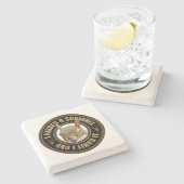 Ik kuste een eekhoorn - grappige parodie stenen onderzetter (Zijkant)