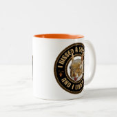 Ik kuste een eekhoorn - grappige parodie tweekleurige koffiemok (Voorkant rechts)