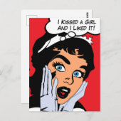 Ik kuste een meisje en ik vond het leuk briefkaart (Voorkant / Achterkant)