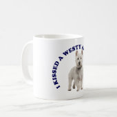 Ik kuste een West Highland Terrier Koffiemok (Voorkant links)