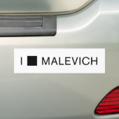 Ik [KWADRAAT] MALEVICH Bumpersticker (Op auto)