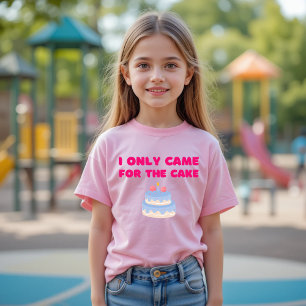 Ik kwam alleen voor de taart grappig eten t-shirt