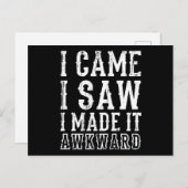 IK KWAM DAT IK ZEI DAT IK HET GEDRAGEN Gezegde Kan Briefkaart (Voorkant / Achterkant)