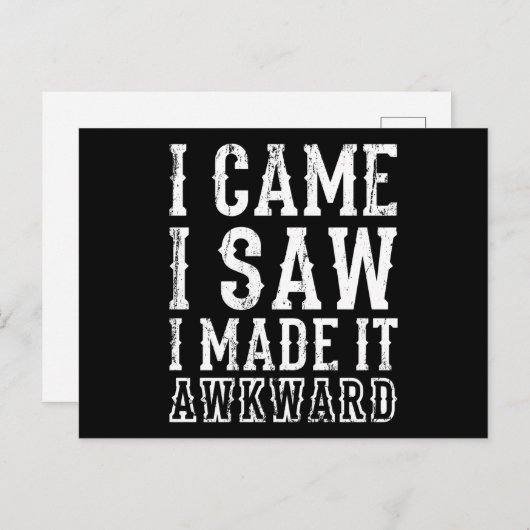 IK KWAM DAT IK ZEI DAT IK HET GEDRAGEN Gezegde Kan Briefkaart (Voorkant / Achterkant)