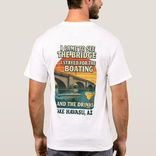 Ik kwam door de brug, bleef voor de Drinken T-shirt (Achterkant)