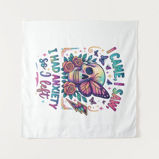 Ik kwam en zag dat ik angstig was... wandkleed (Voorkant (horizontaal))