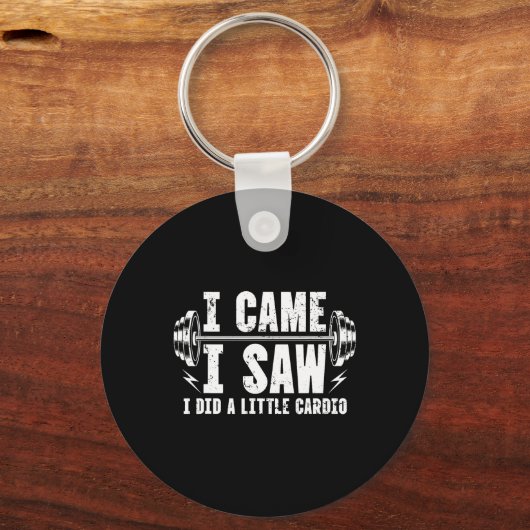 Ik kwam en zag dat ik een kleine cardio gym bodybu sleutelhanger (Voorkant)