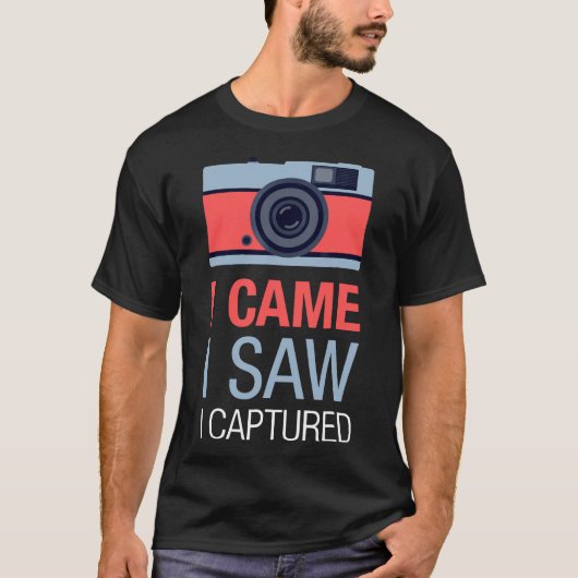 Ik kwam en zag dat ik fotografie TShirt had vastge (Voorkant)