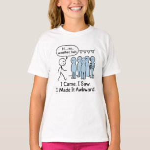 Ik kwam en zag dat ik het onhandige T-shirt maakte