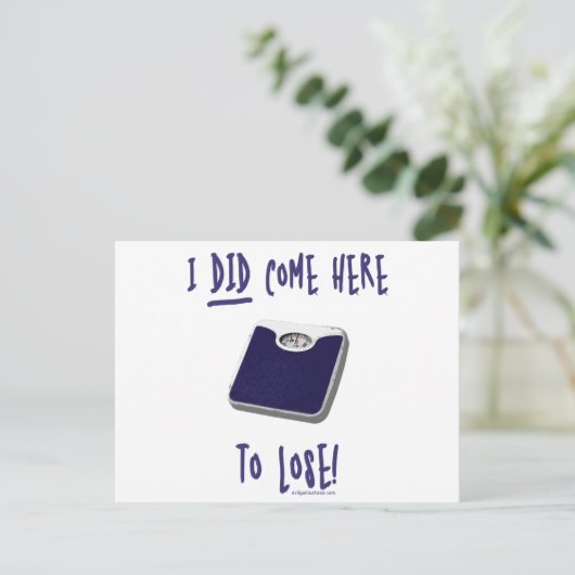 Ik kwam hier om te verliezen briefkaart (Staand voorkant)