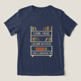 Ik kwam, ik las, ik werd expert, ik ben een biblio Tri-Blend shirt