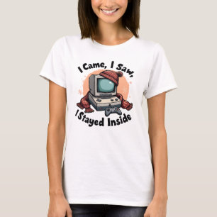 Ik kwam, ik zag, ik bleef binnen - Gezellig Herfst T-shirt