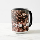 Ik kwam, ik zag, ik Drink koffie | Bonen met scoop Mok (Voorkant rechts)