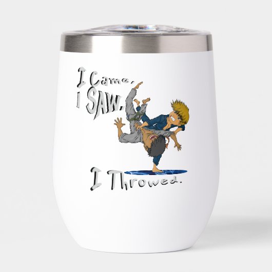 Ik kwam, ik zag, ik gooide. grappig judo (Voorkant)