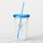 Ik kwam, ik zag, ik gooide. grappig judo acryl drinkbeker (Achterkant)