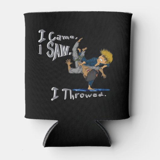 Ik kwam, ik zag, ik gooide. grappig judo blikjeskoeler (Voorkant)