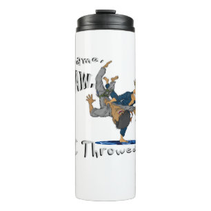 Ik kwam, ik zag, ik gooide. grappig judo thermosbeker