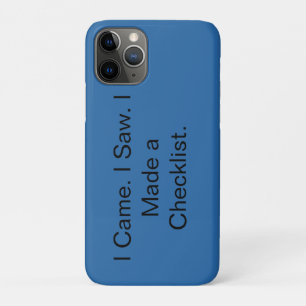 Ik kwam. Ik zag. Ik maakte een checklist. Case-Mate iPhone Case