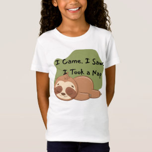 Ik kwam. Ik zag. Ik nam een dutje. Grappige luiaar T-shirt