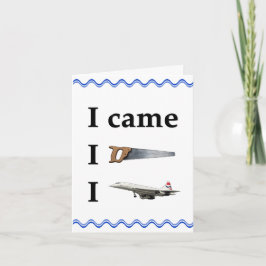 Ik kwam, ik zag, ik… notitiekaartje