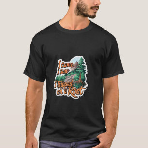 Ik kwam ik zag ik struikelde over een wortel op ee t-shirt