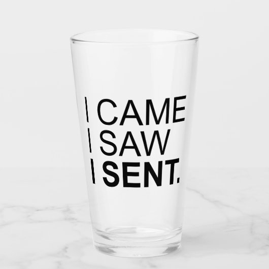 Ik kwam ik zag ik stuurde glas (Voorkant)
