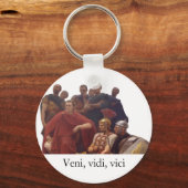 'Ik kwam, ik zag, ik veroverde' - Caesar-Sleutelha Sleutelhanger (Voorkant)
