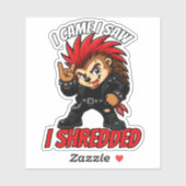 Ik Kwam Ik Zag Ik Verscheurde Punk Egel Sticker (Vel)