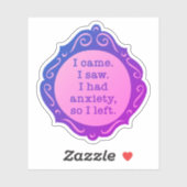 Ik kwam. Ik zag... STICKER - PAARSE (Vel)