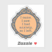 Ik kwam. Ik zag... Sticker - perzik (Vel)