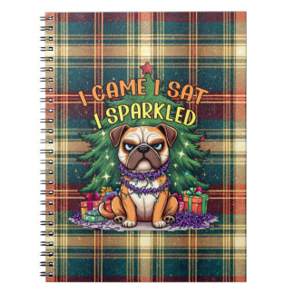 Ik Kwam Ik Zat Ik Schitterde Grappige Kerstmis Bul Notitieboek