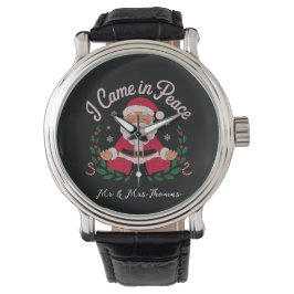 Ik kwam in vrede Santa Cosmic Winter Vibes Horloge