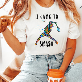 Ik kwam om badmintonspeler te smashen Tri-Blend shirt