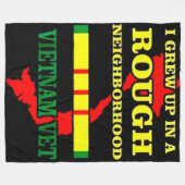 IK KWAM OP IN EEN ROUGH NEIGHBOORHOOD FLEECE DEKEN (Voorkant (Horizontaal))