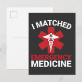 Ik kwam overeen met het Afstuderen voor spoedeisen Aankondigingskaart (Voorkant / Achterkant)