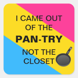 Ik kwam uit de Pan-Try niet de Closet Sticker