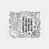 Ik kwam voor de ski's  fleece deken (Voorkant (Horizontaal))