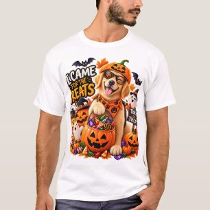 Ik kwam voor de traktaties Grappige Halloween Hond T-shirt