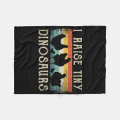 Ik kweek kleine dinosaurussen Retro 70s Kip Silhou Fleece Deken (Voorkant (Horizontaal))