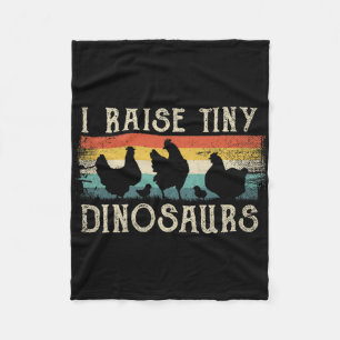 Ik kweek kleine dinosaurussen Retro 70s Kip Silhou Fleece Deken