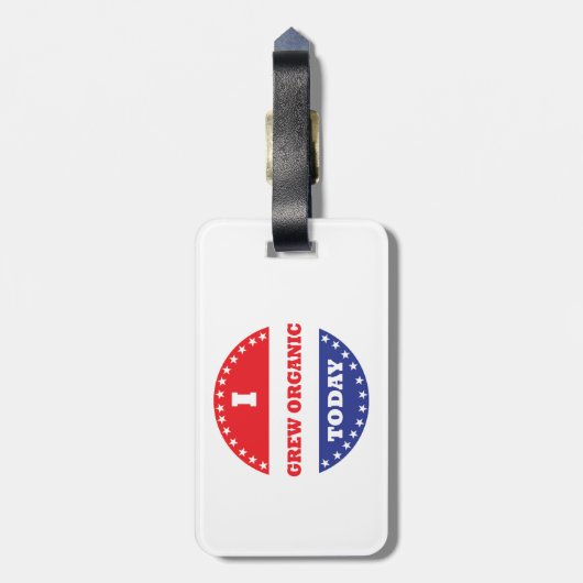 Ik kweekte vandaag biologisch bagagelabel (Achterkant verticaal)