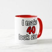 Ik laat 40 er goed uitzien mok (Voorkant rechts)