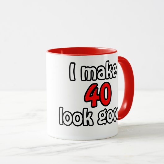 Ik laat 40 er goed uitzien mok (Voorkant rechts)