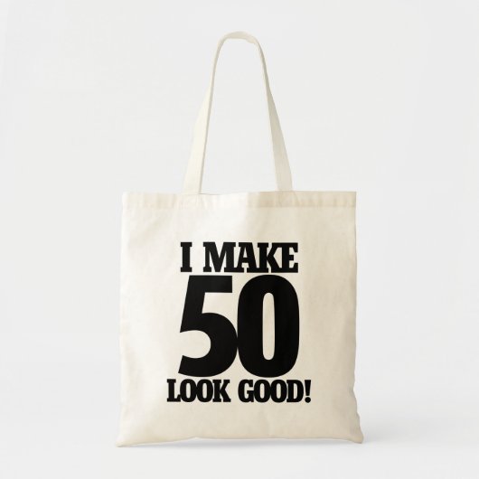 Ik laat 50 er goed uitzien tote bag (Voorkant)