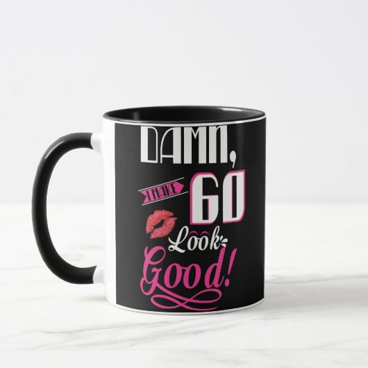 Ik laat 60 er goed uitzien 60ste verjaardag mok (Links)