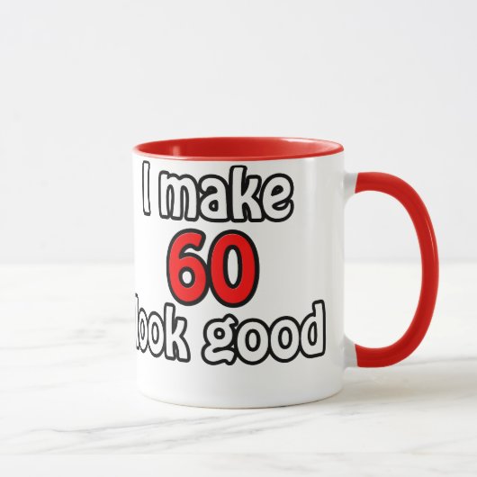 Ik laat 60 er goed uitzien mok (Rechts)