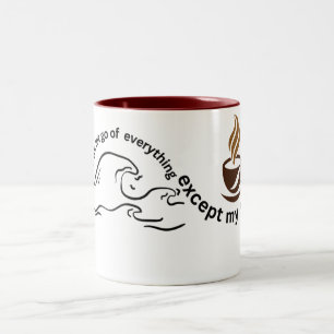 "Ik laat alles los behalve koffie" Mok - Grappig