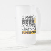 Ik laat Beer verdwijnen Grappig Matglas Bierpul (Voorkant rechts)