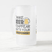 Ik laat Beer verdwijnen Grappig Matglas Bierpul (Voorkant links)