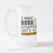 Ik laat Beer verdwijnen Grappig Matglas Bierpul (Links)